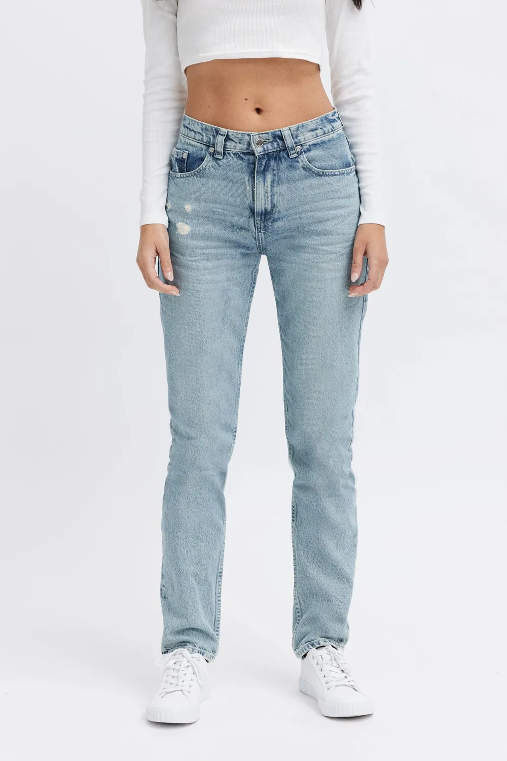 Organsk Aqua Ocean Breeze jeans dame høj talje