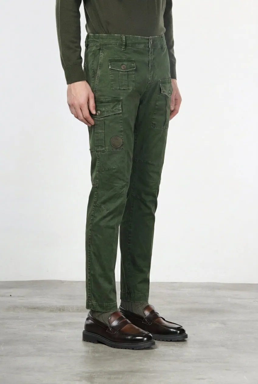 Mason's George cargo bukser carrot fit grøn gabardine