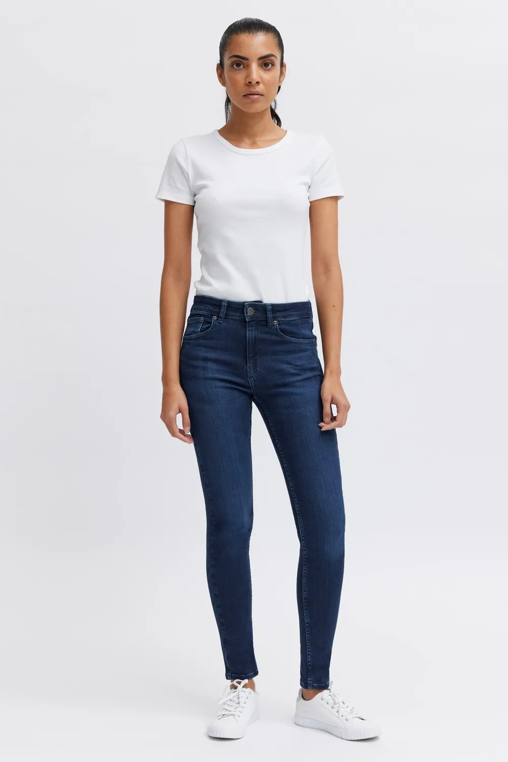 Organsk Breeze Spring Rain slim fit jeans dybblå indigo