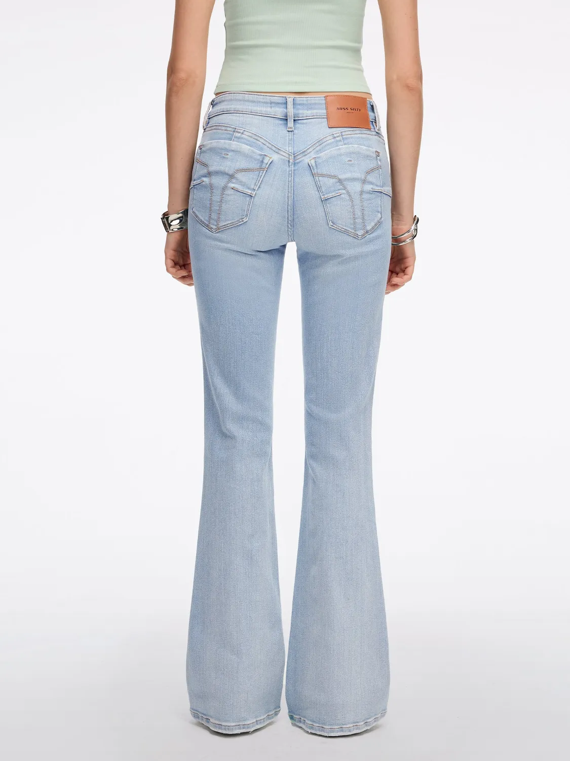 Miss Sixty MAGIC PLUS Flare Jeans lyseblå low waist