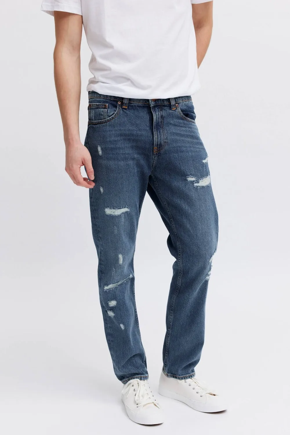 Organsk Atlantic Crisp Air lll jeans blå tapered