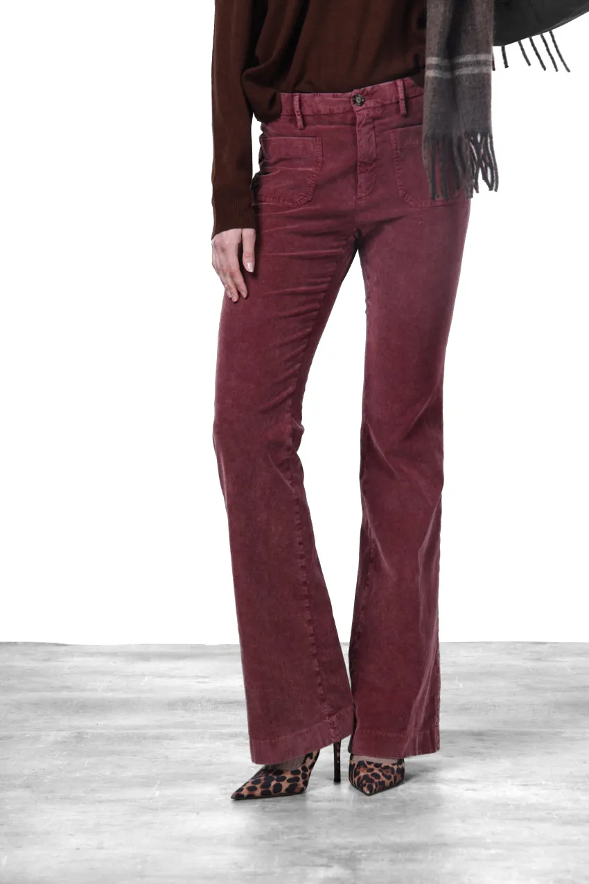 Mason's New York Flare chinobukser mosto slim fløjl