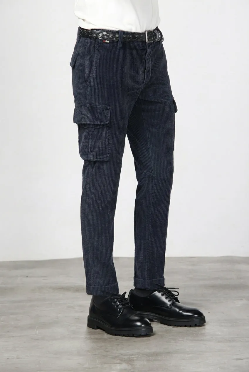 Mason's Chile cargo bukser midnatsblå velour regular