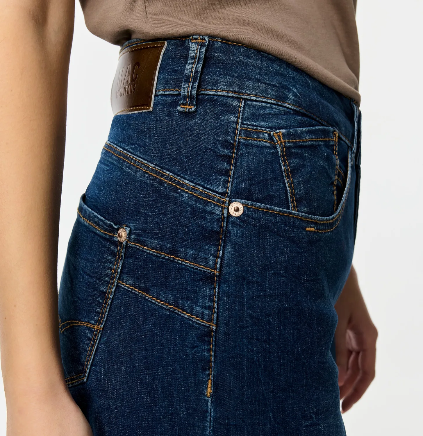 MAC Rich Palazzo jeans mørkeblå wide sommendenim
