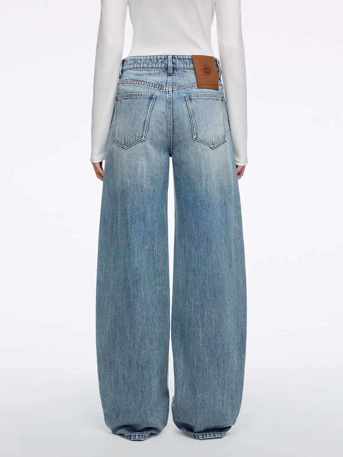 Miss Sixty Barrel jeans middle blue rhinsten tapered