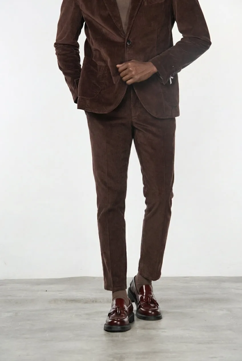 Mason's Milano Jogger chinobukser vinrød fløjl slim
