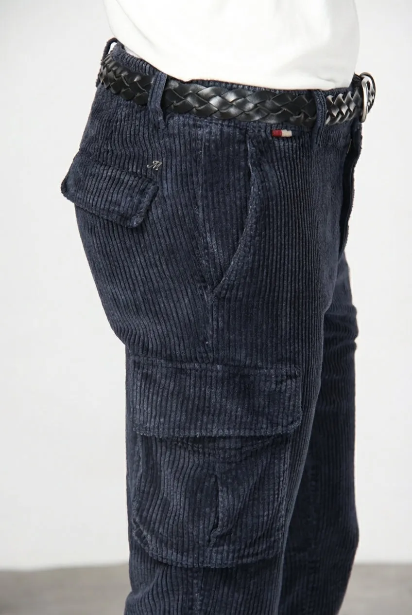 Mason's Chile cargo bukser midnatsblå velour regular