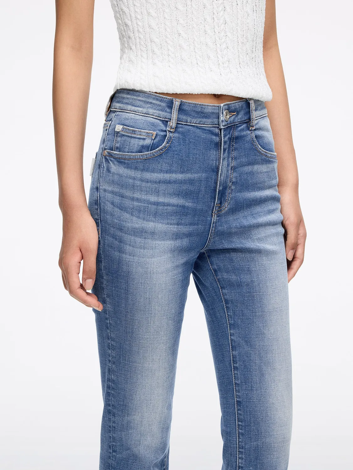 Miss Sixty Slim Flare jeans middle blue stretch