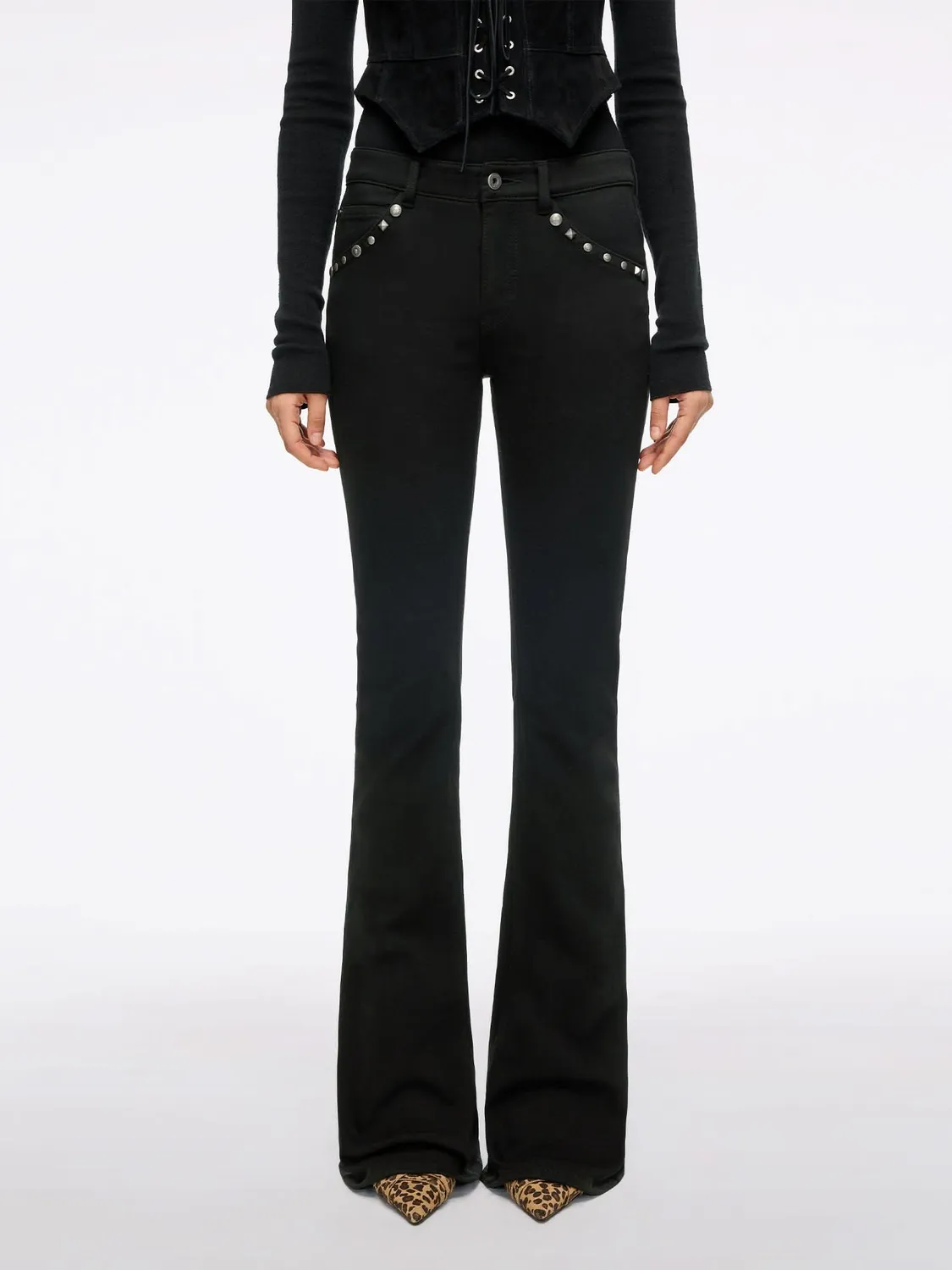 Miss Sixty flare jeans sort nitter stretch