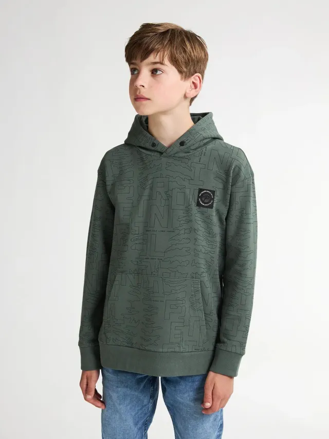 Petrol Industries Blue Ridge børne hoodie allover print