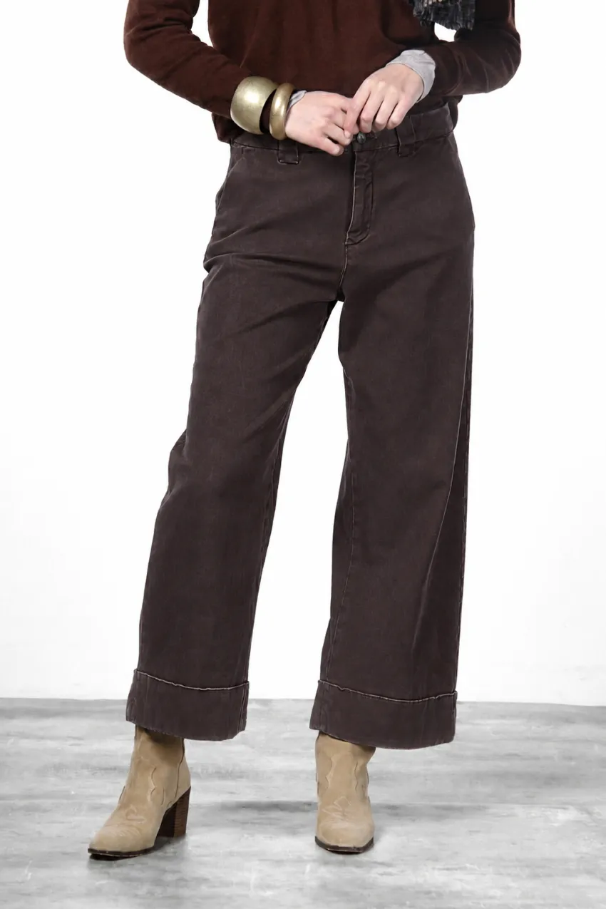 Mason's New York Studio Crop chinos brun straight fit