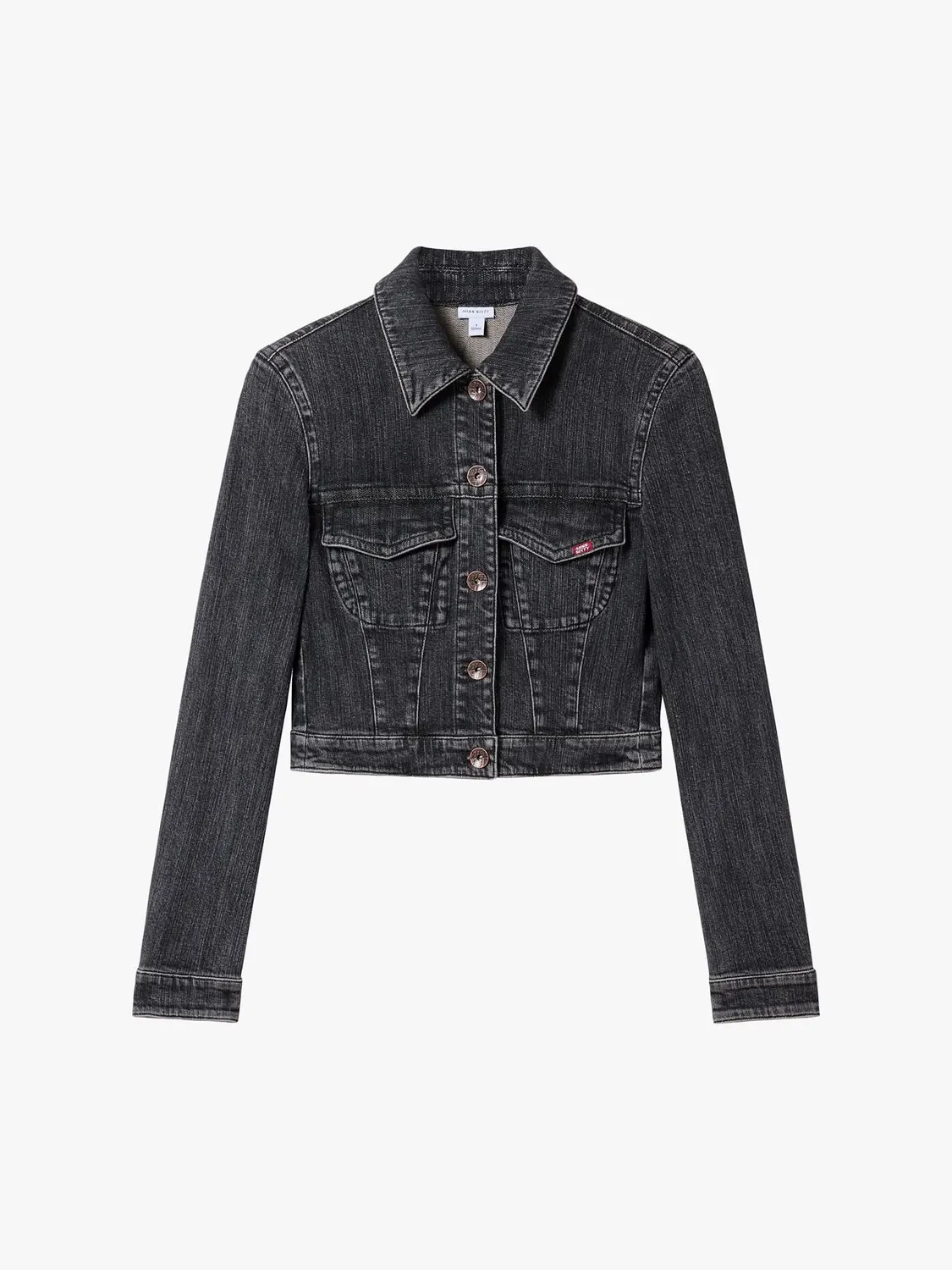 Miss Sixty Cropped denimjakke Black Fog stretch