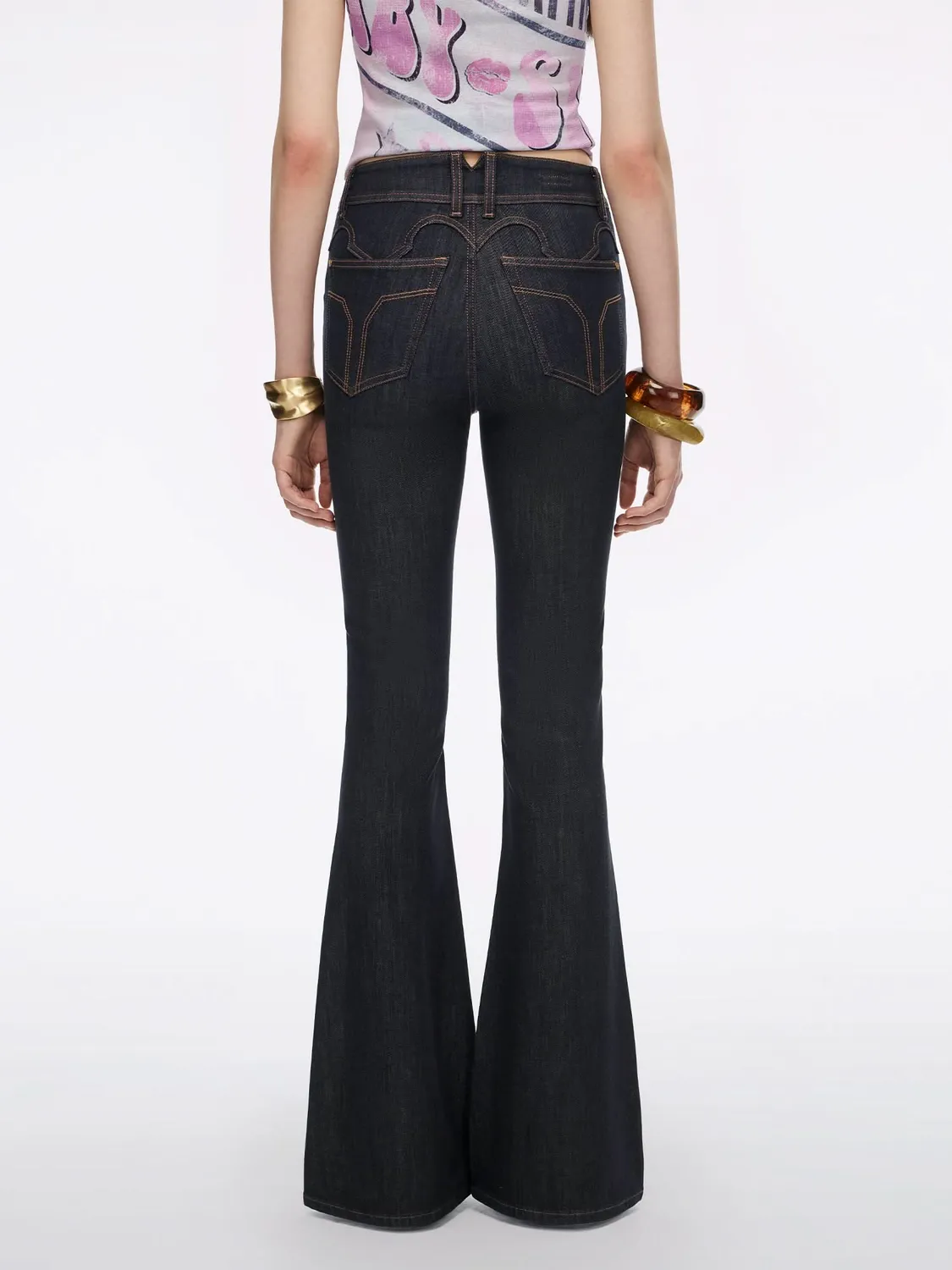 Miss Sixty Bella flare jeans mørkeblå stretch
