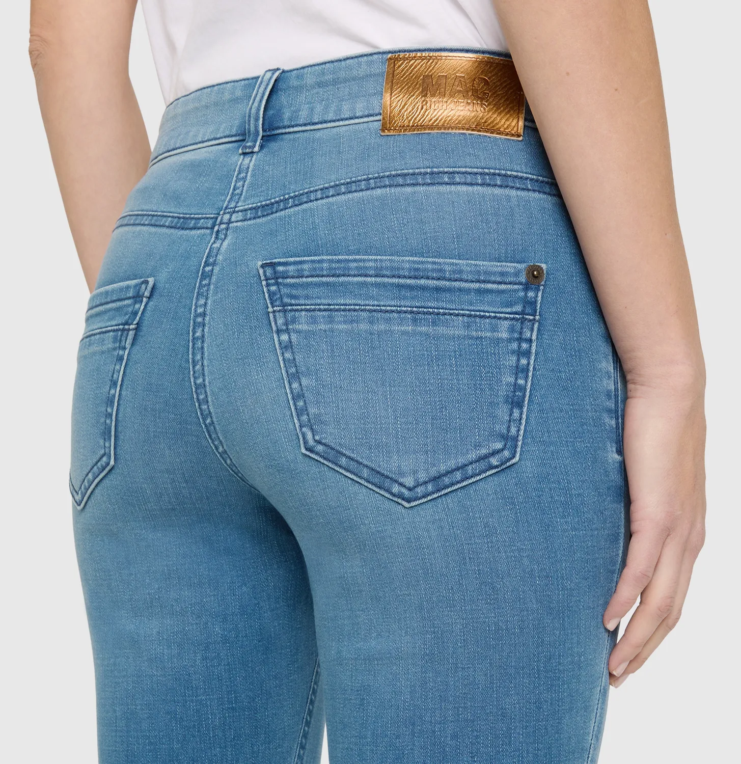 MAC Rich Slim 5904-90-0389L jeans mellemblå modal