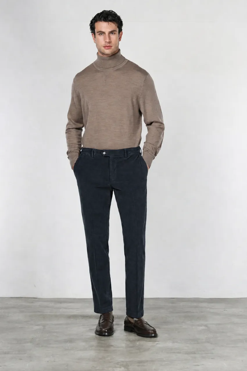 Mason's New York chino bukser navy fløjl regular fit