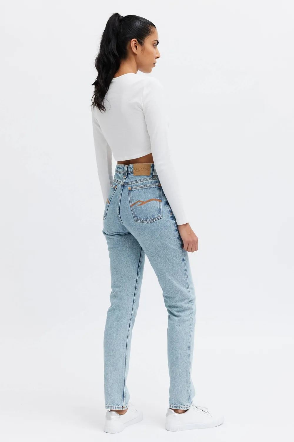 Organsk Oxygen Raw Rebellion jeans lys regular rip