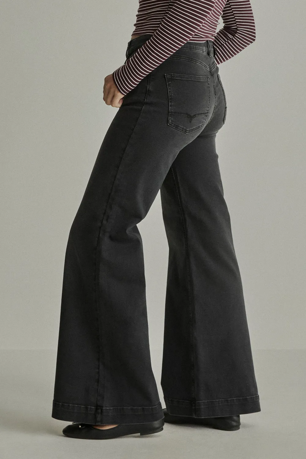 Para Mi Sharon jeans Nightfall Black high waist flared