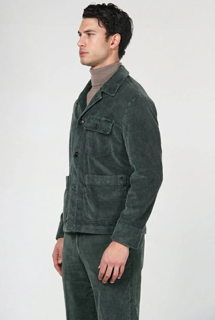 Mason's Work Jacket overshirt mørkegrøn fløjl