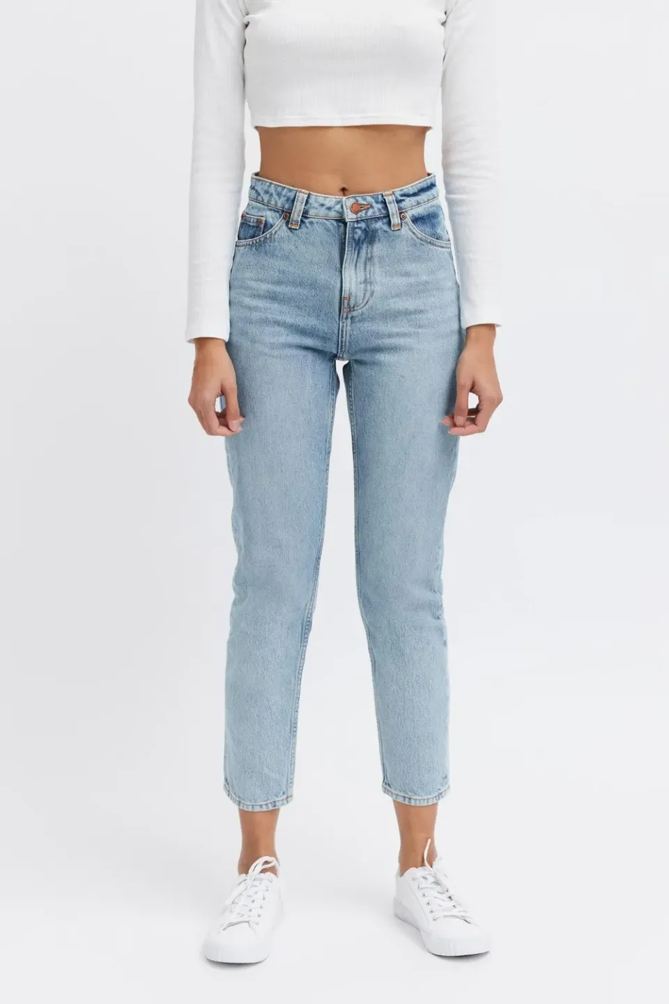Organsk Oxygen Shorty jeans blå cropped 29/27