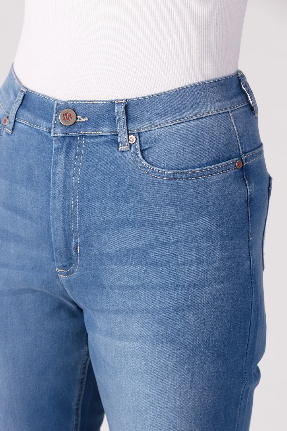 Merrytime 15651-432-21 Super Slim ankel jeans lys denim