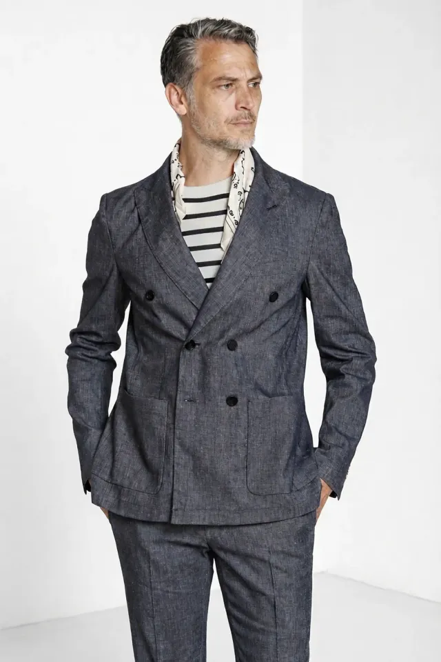 Mason's Summer blazer mørkeblå dobbeltradet
