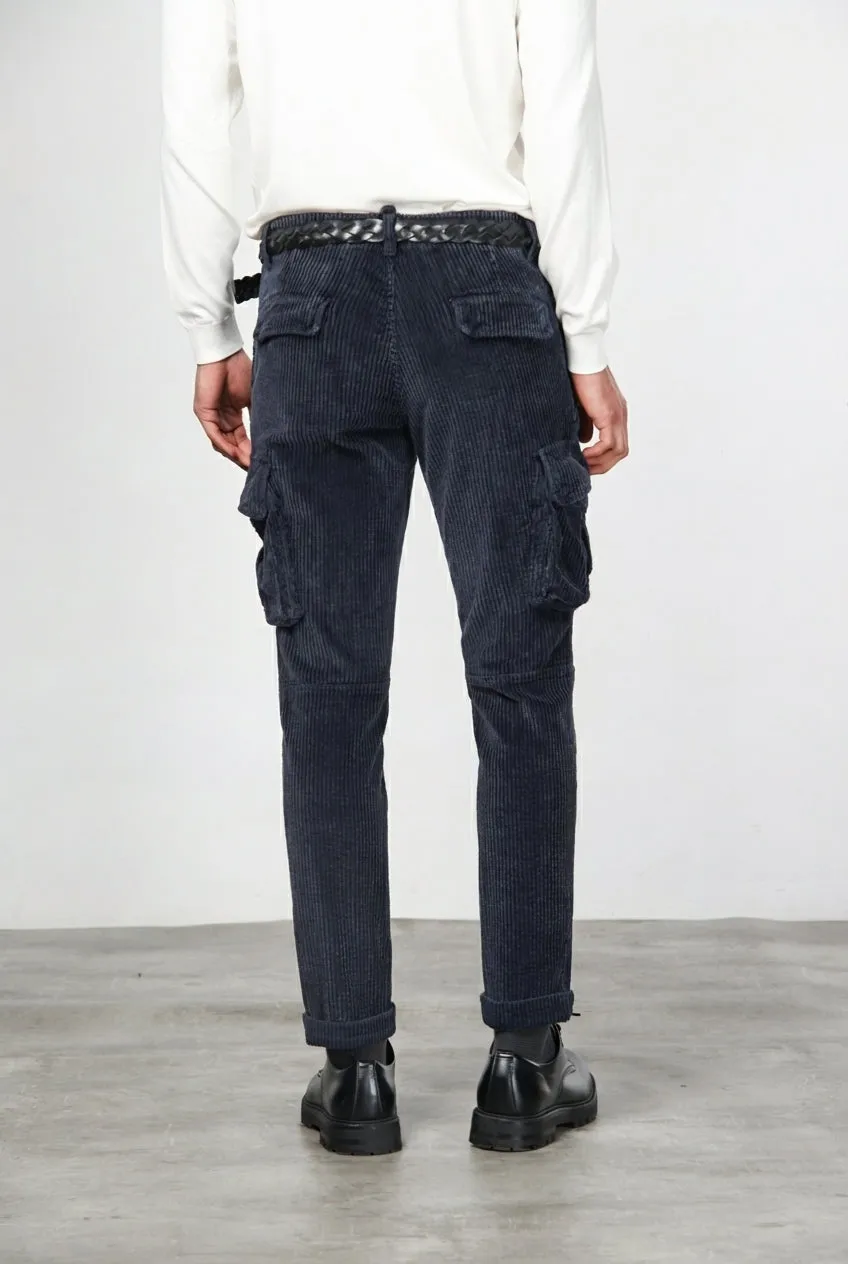 Mason's Chile cargo bukser midnatsblå velour regular