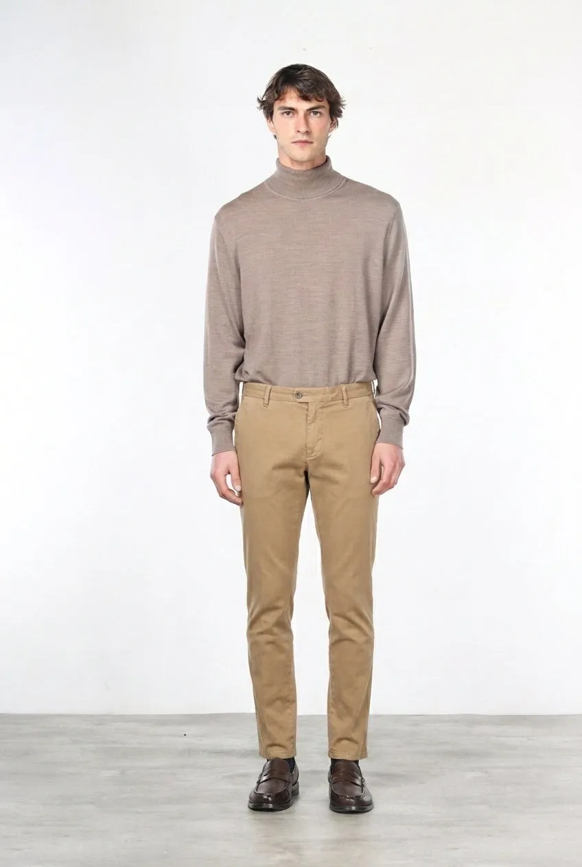 Mason's New York chinobukser mørkebeige uld regular fit