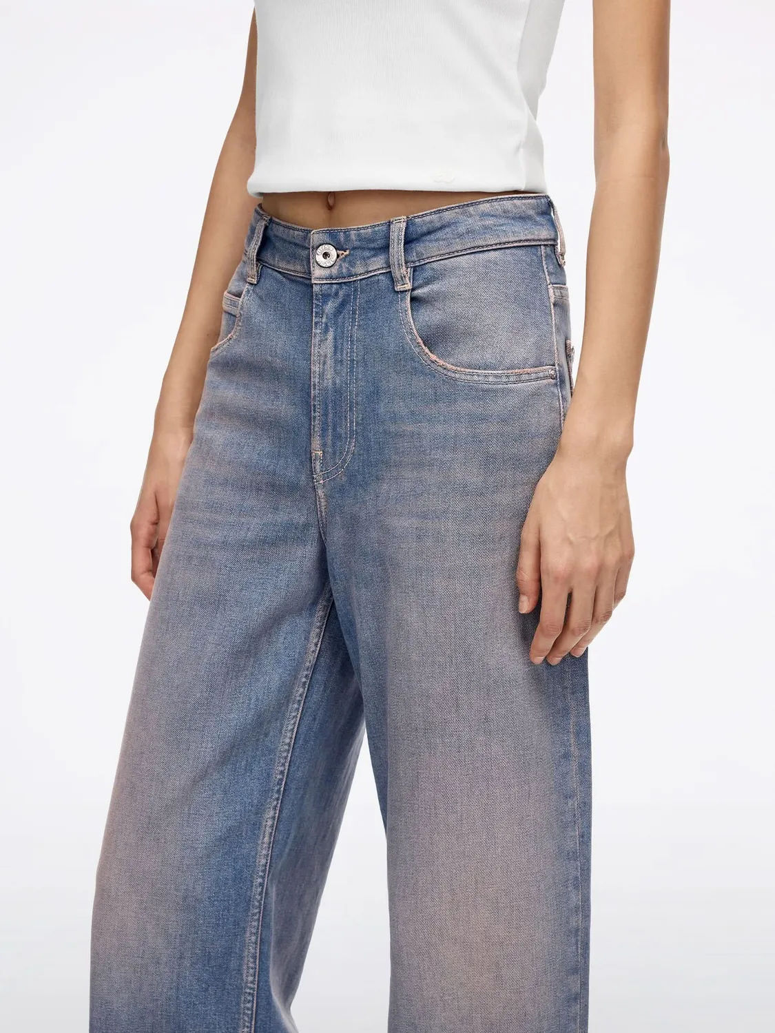 Miss Sixty Elizabeth Jeans barrel middle blue stræk
