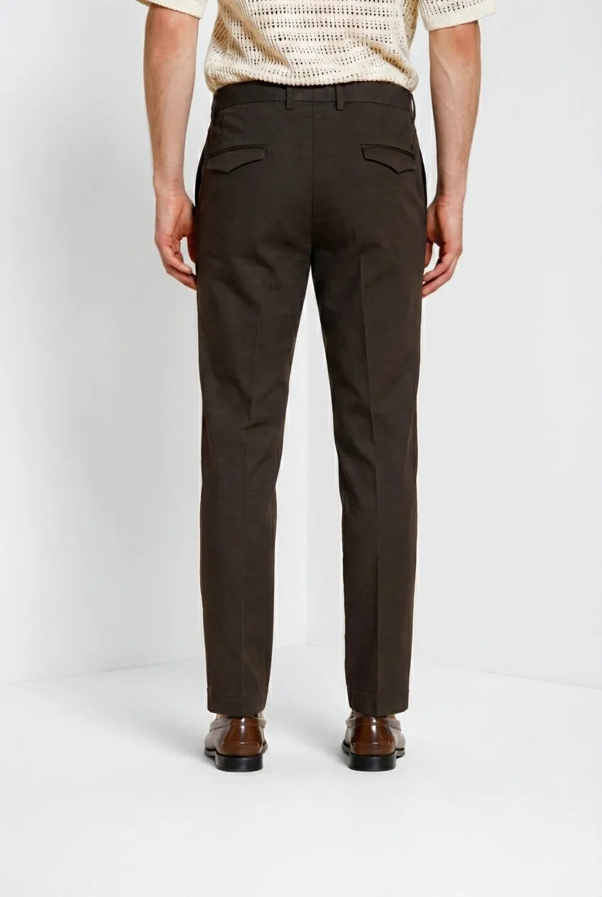 Mason's Torino City Icon Flex herre chinos brun slim hør