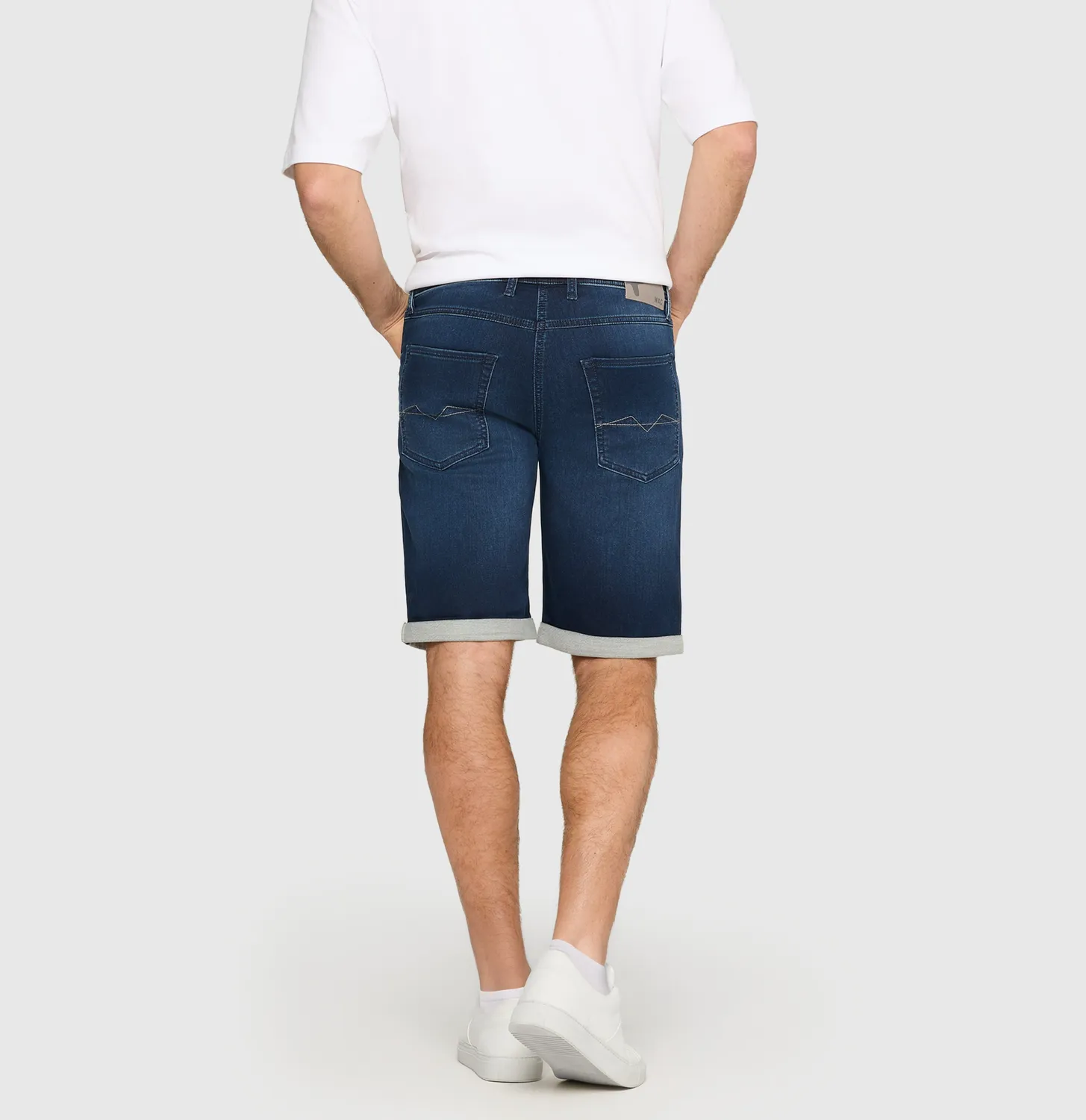 MAC Jogn Bermuda denimshorts mørkeblå stretch