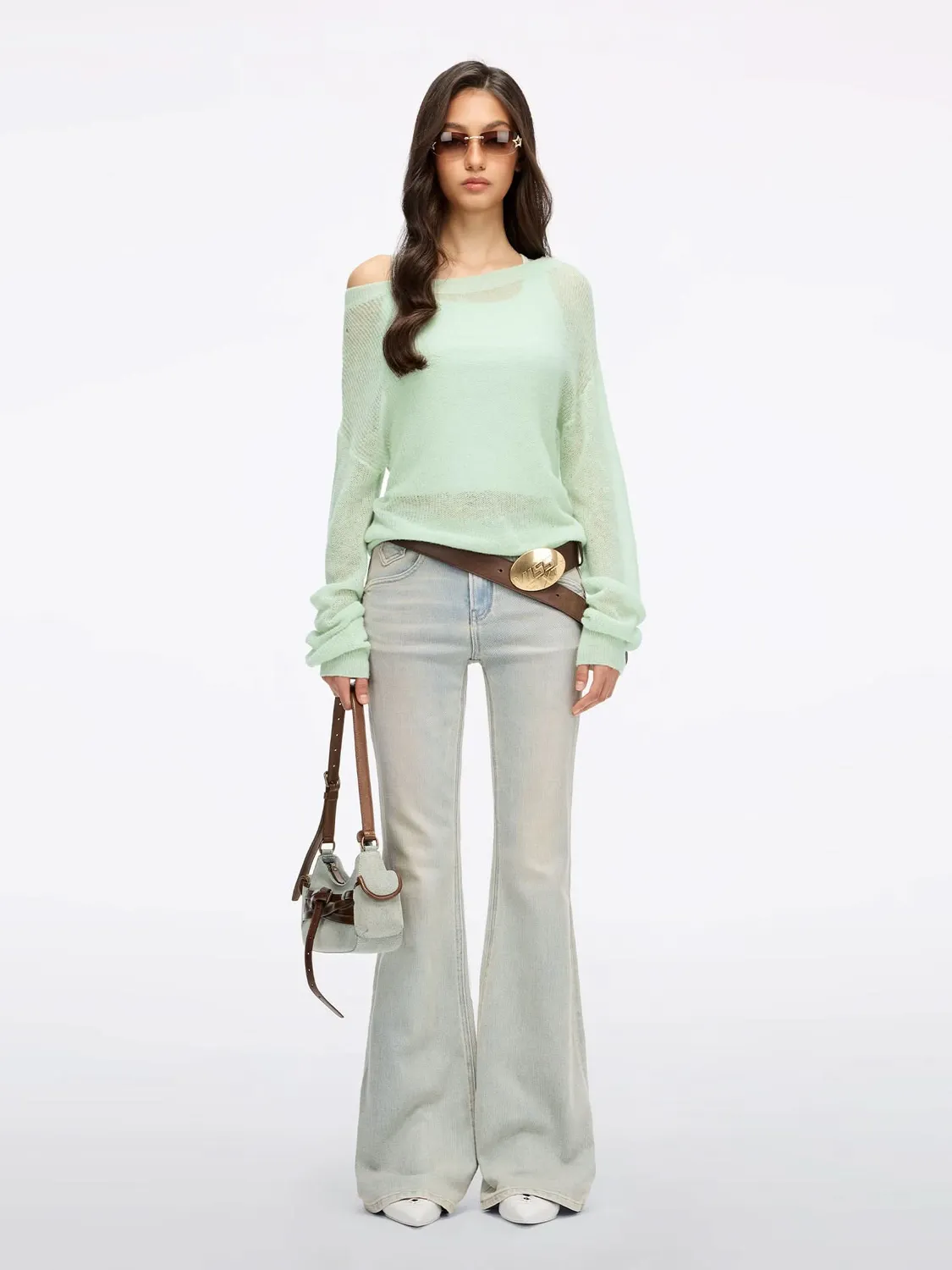 Miss Sixty Bella flare jeans vintage lyseblå