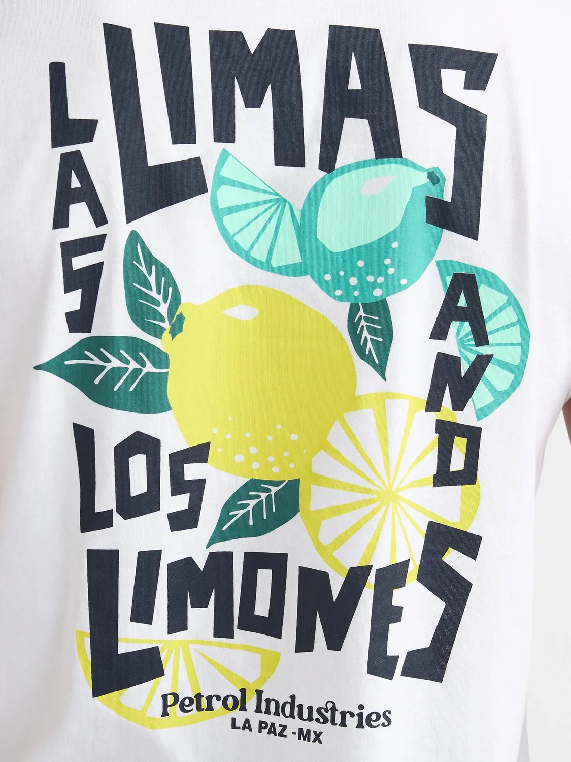 Petrol Industries Cosmos Azul t-shirt rygprint jersey