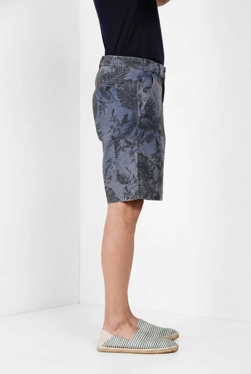 Mason's Denver M74 cargos shorts indigo print relaxed