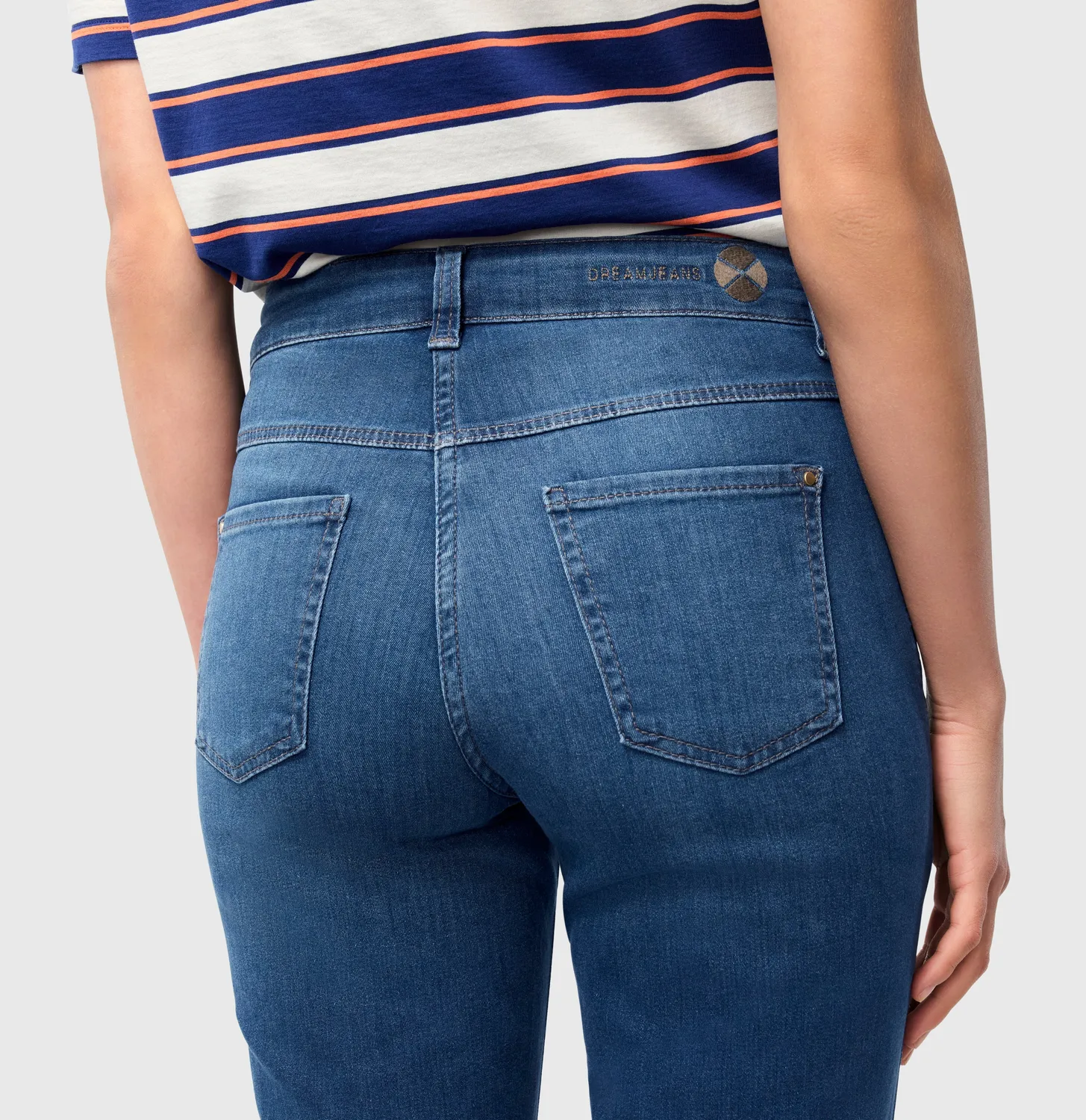 MAC Dream 5401-90-0355L jeans mellemblå straight