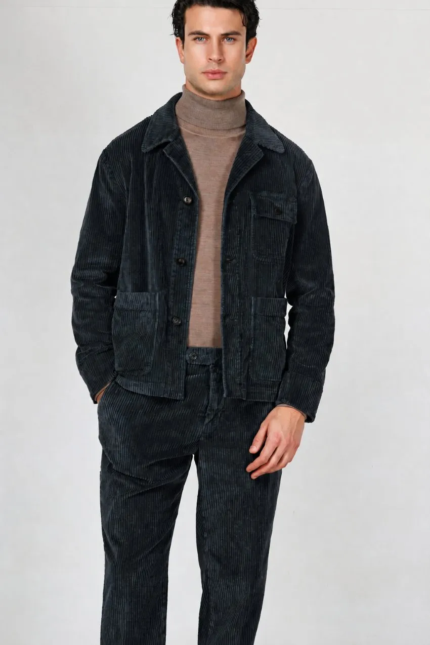 Mason's Work Jacket overshirt midnatsblå fløjl regular