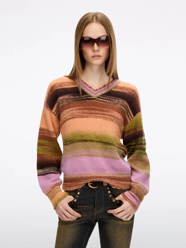 Miss Sixty Contrast Knit Sweater Flerfarvet Alpaka
