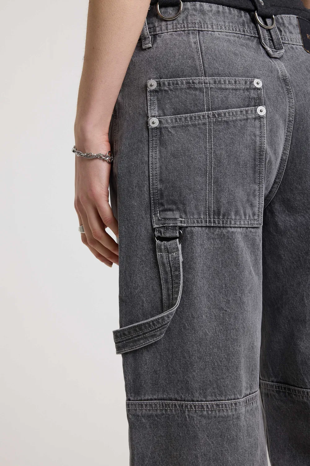 The Ragged Priest Rise Grey baggy jeans 24 grå cropped