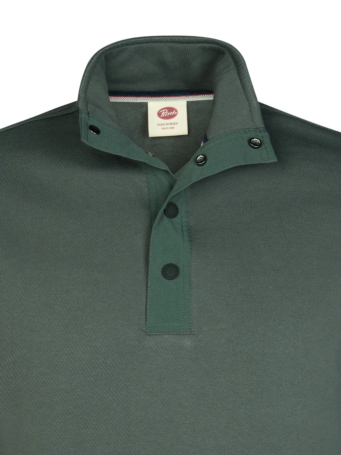Petrol Industries Forgecore sweater steel green knaplukning