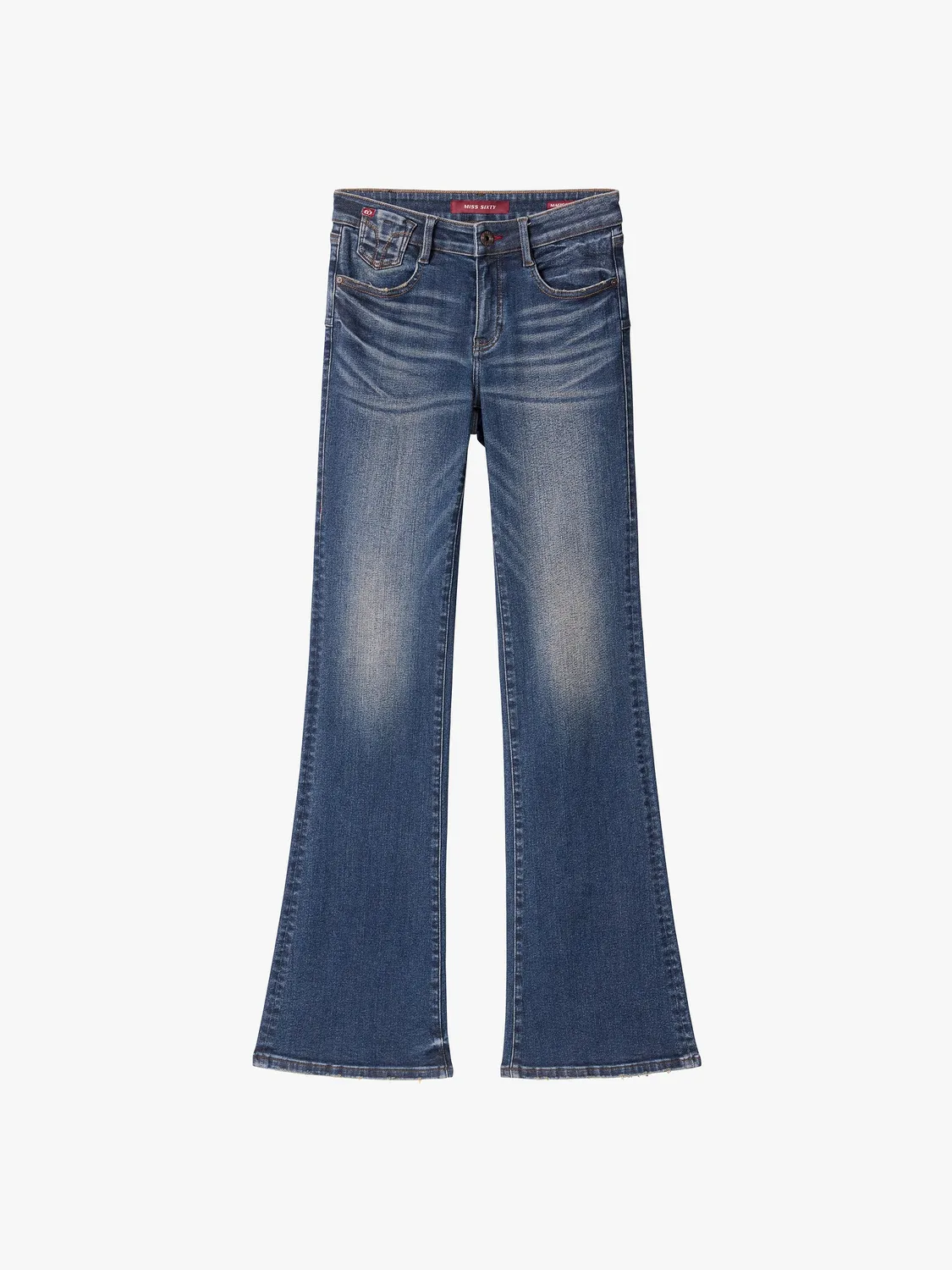 Miss Sixty Magic Plus Push-Up flare jeans mørkeblå low waist