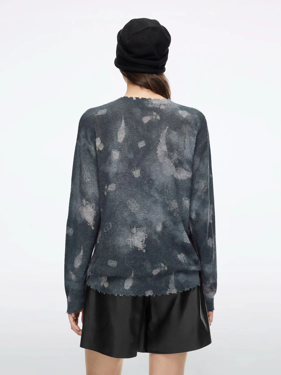 Miss Sixty Cashmere striktrøje black fog rhinsten