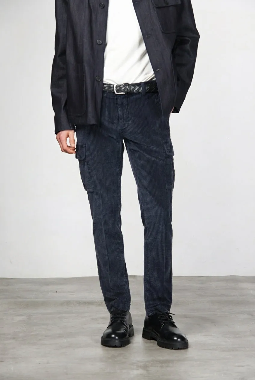 Mason's Chile cargo bukser midnatsblå velour regular
