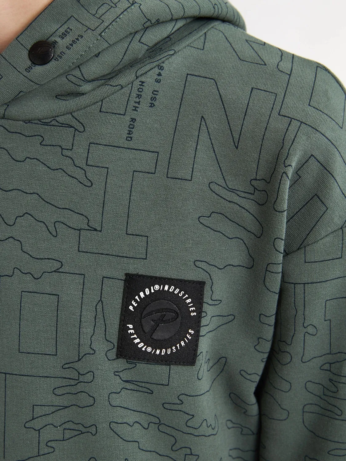 Petrol Industries Blue Ridge børne hoodie allover print