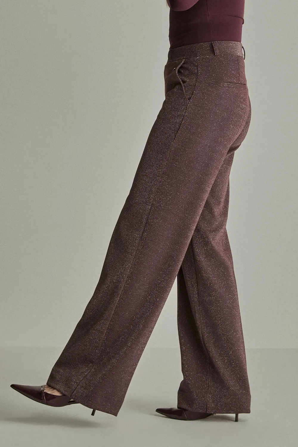 Para Mi Mira Elastic bukser sort - wide fit høj talje