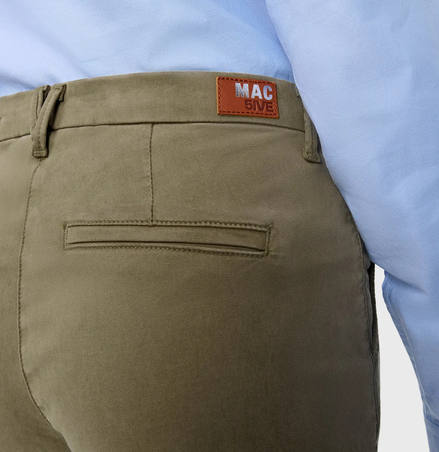 MAC Chino Turn Up 3075-00-0431L bukser grøn slim fit