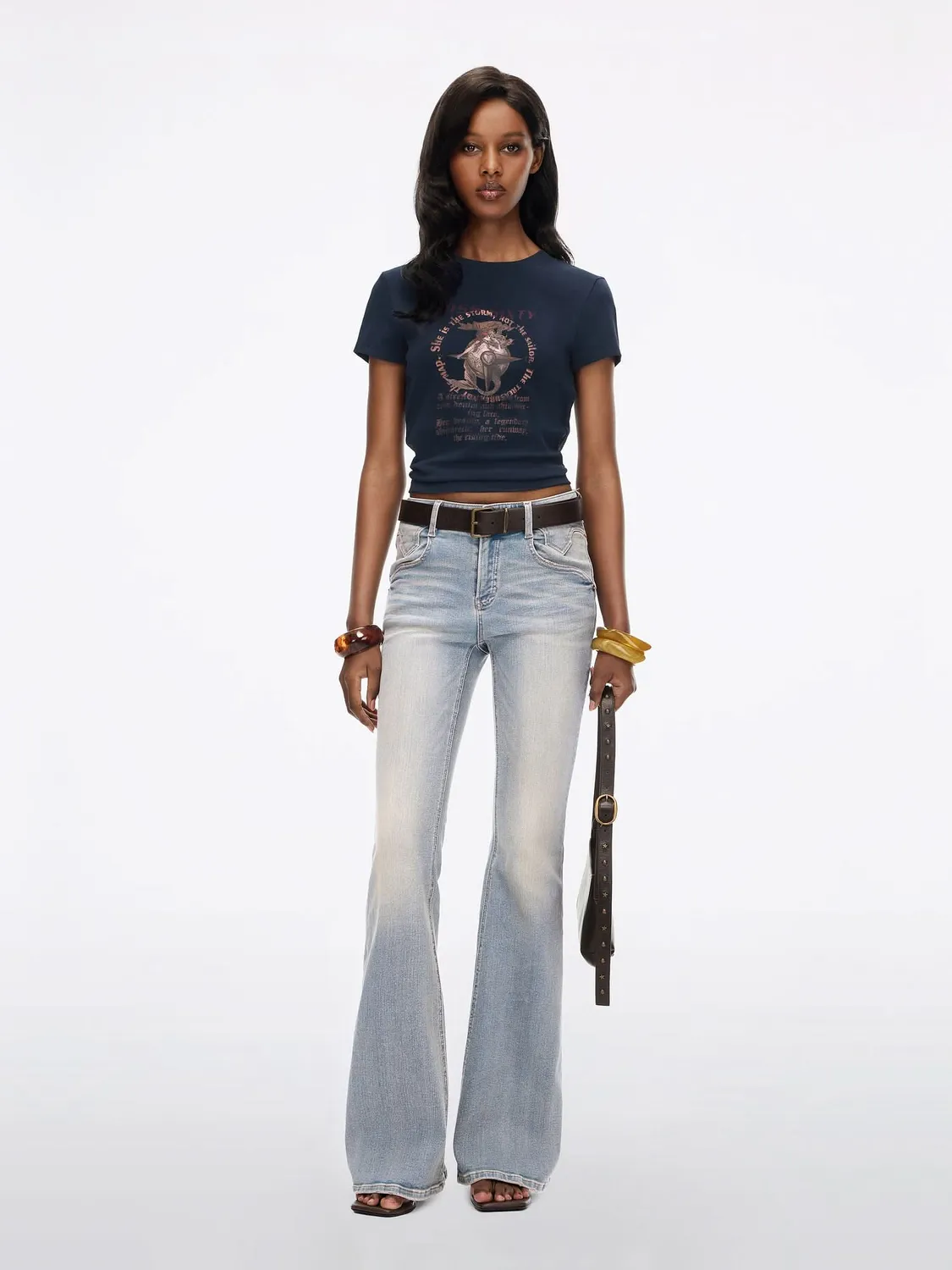 Miss Sixty Mermaid-Print t-shirt navy slim fit