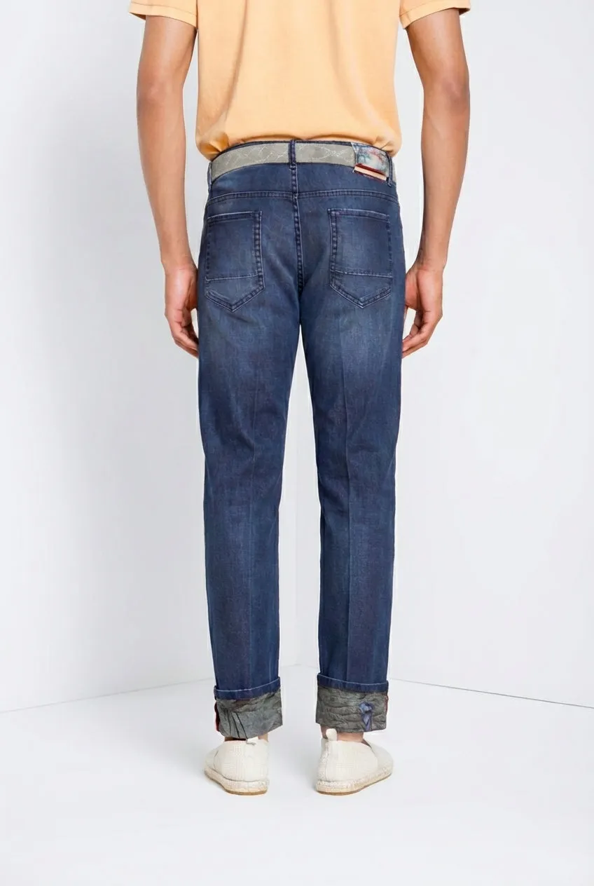 Mason's Harris Regular jeans navy Hawaii-print