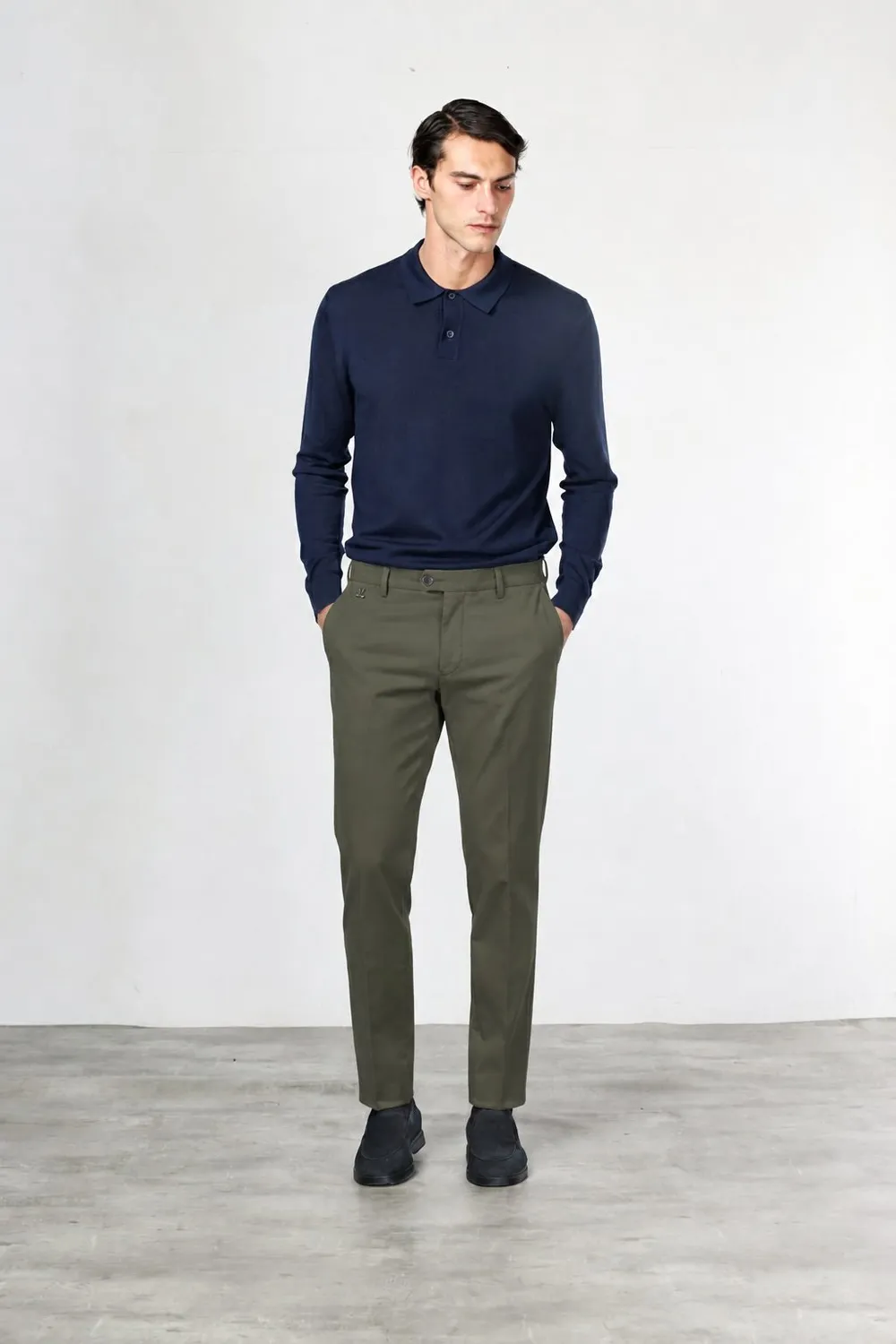 Mason's New York chinobukser mørkegrøn regular cashmere