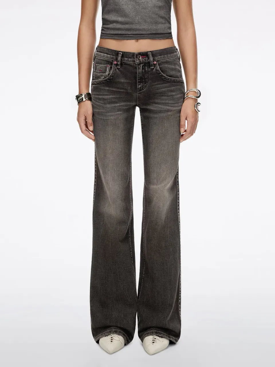 Miss Sixty Tommy flare jeans black fog medium talje