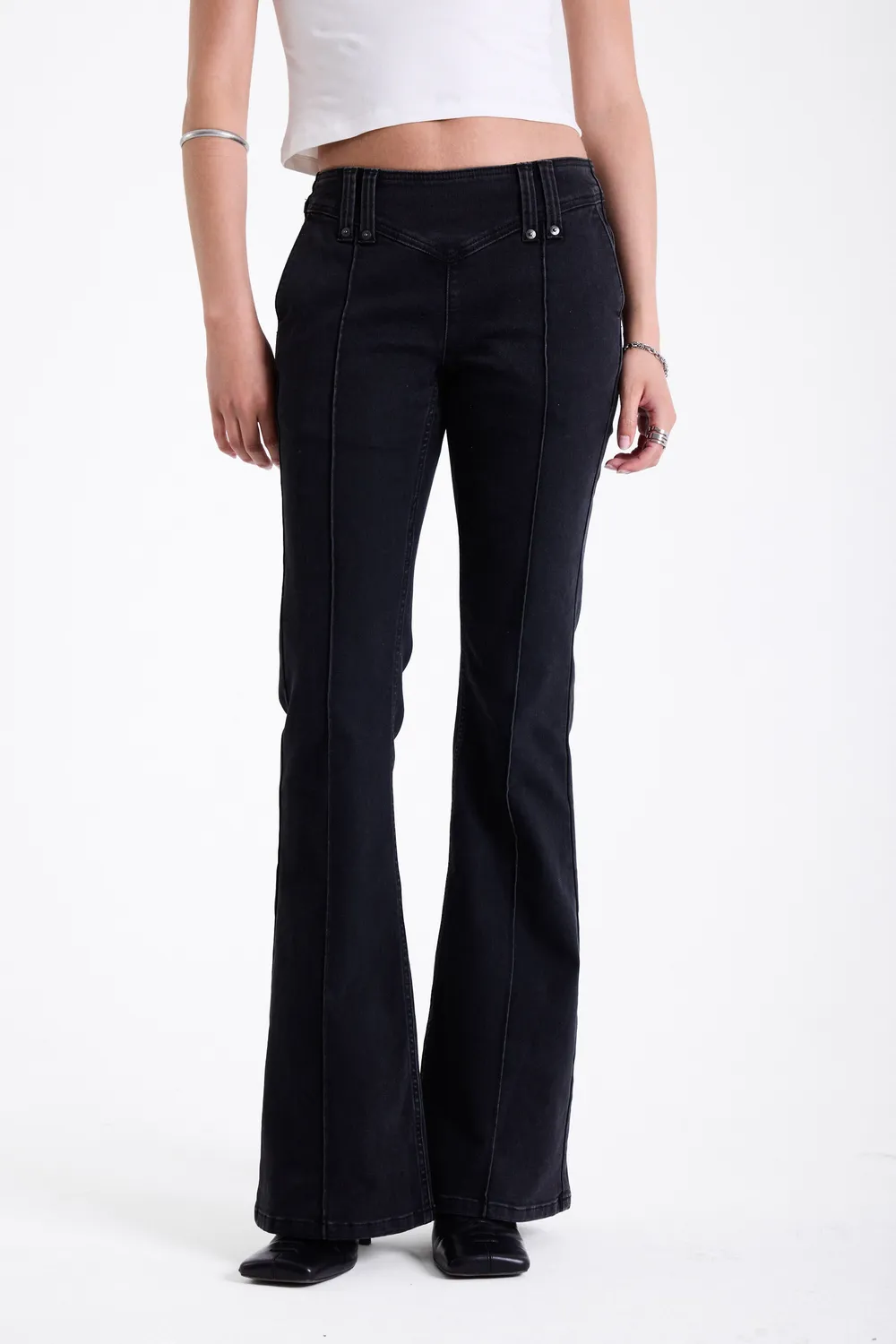 The Ragged Priest Alter flare jeans 24 sort low rise