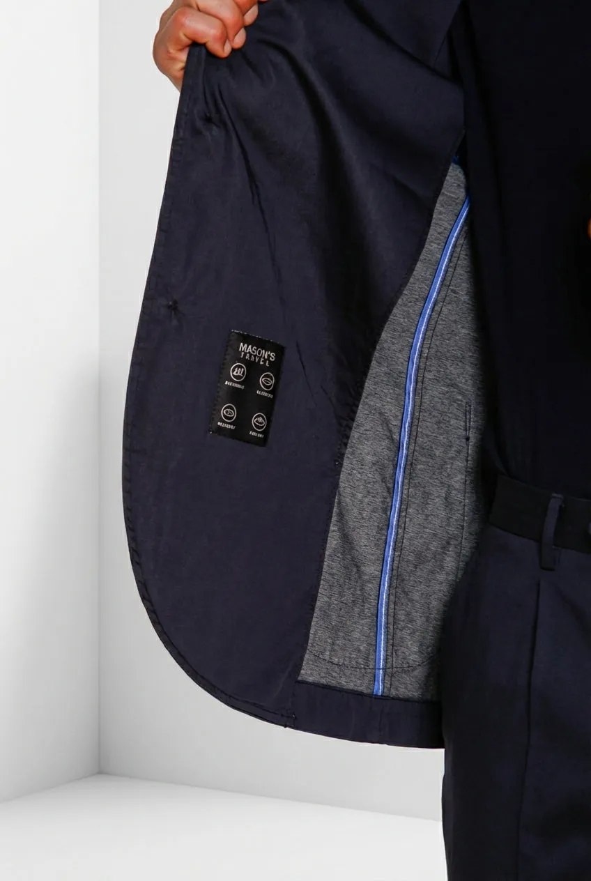 Mason's Da Vinci Travel blazer natblå stretch satin